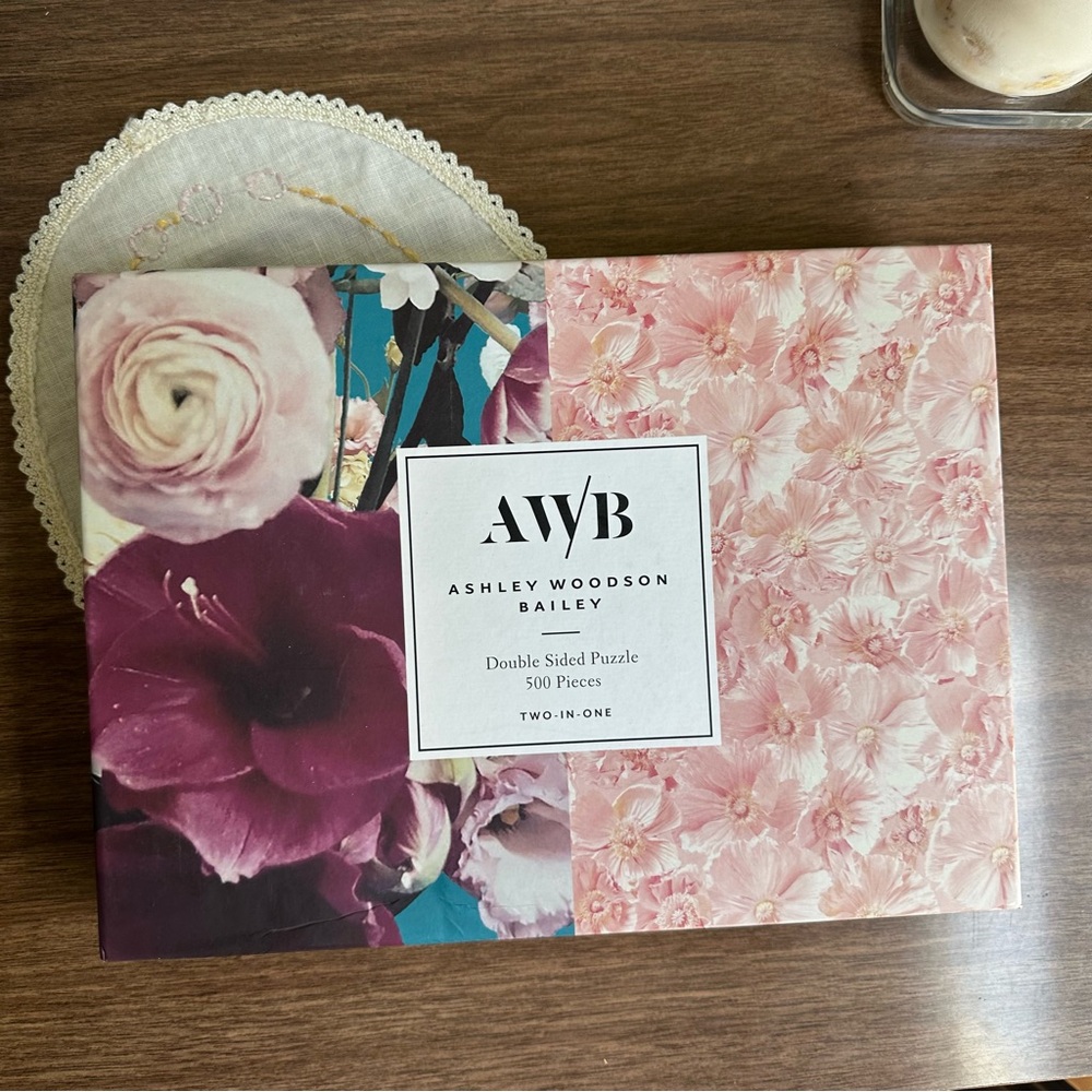 NIB Galison Ashley Woodson Bailey Floral Double Sided 500 Piece Jigsaw Puzzle